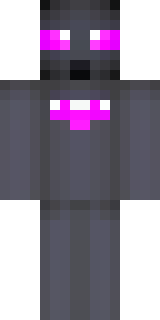 an enderman-inspired figure, tall and black with purple eyes