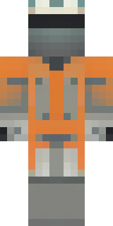 a battle-worn pilot in orange plating with scorch marks