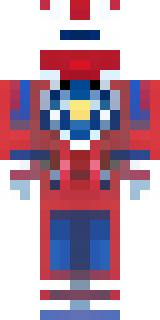 a masked hero in a sleek red and blue suit with a chest emblem