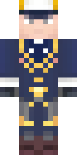 an airship captain in a navy coat with copper gadgets
