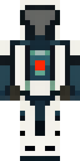 a mecha pilot in a white flight suit with a segmented helmet