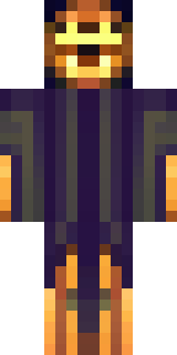 a Halloween pumpkin-headed figure in a dark cloak