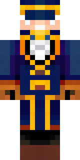 an airship captain in a navy coat with copper gadgets