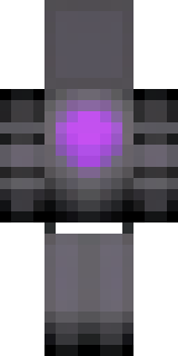 an enderman-inspired figure, tall and black with purple eyes