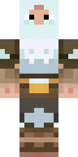 a frost viking in white furs and a horned helm