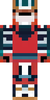 a samurai in red lacquered armor with a horned helmet