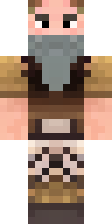 a viking warrior in fur and iron with a braided beard