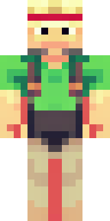 a farmer villager in a straw hat with a green apron