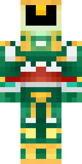 a jade samurai in green and gold ceremonial armor