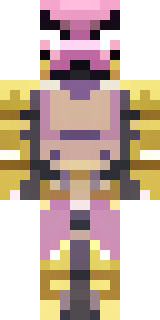 a piglin brute in gold armor with a snout and tusks