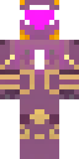 a nether hunter in crimson hide with glowing gold trim