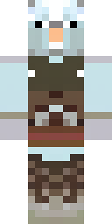 a frost viking in white furs and a horned helm