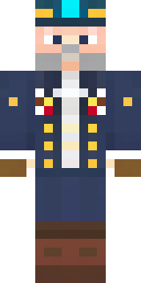 an airship captain in a navy coat with copper gadgets