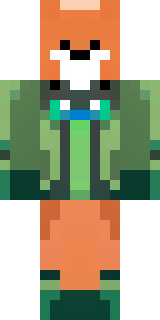 an anthropomorphic fox in a green explorer jacket