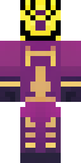 a nether hunter in crimson hide with glowing gold trim
