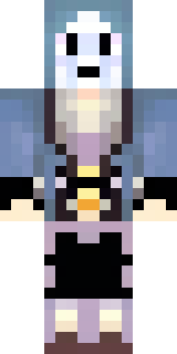 a ghostly pirate with pale skin and a tattered blue coat