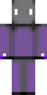 an enderman-inspired figure, tall and black with purple eyes