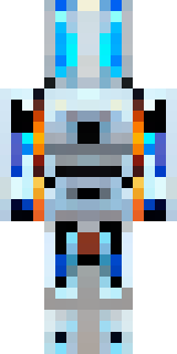 a chrome android with glowing blue eyes and exposed joints