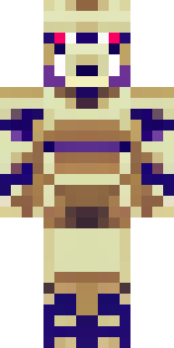 a piglin brute in gold armor with a snout and tusks