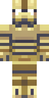 a piglin brute in gold armor with a snout and tusks