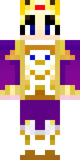 a young king in an ermine-trimmed purple cloak and gold crown