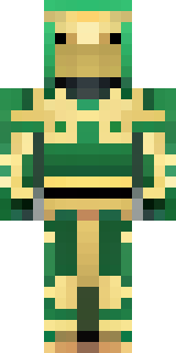 a jade samurai in green and gold ceremonial armor