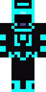 a neon cyber-ninja in dark bodysuit with teal light trim