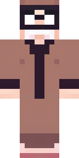 a friendly villager librarian in brown robes with glasses