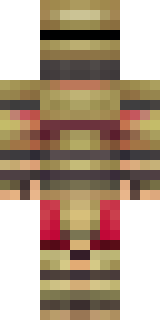 a gladiator in bronze arm guards and a red-plumed helmet