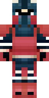 a samurai in red lacquered armor with a horned helmet