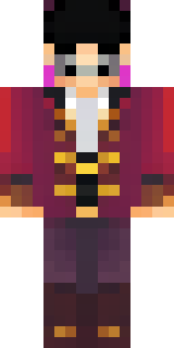 a pirate captain in a long red coat and tricorn hat
