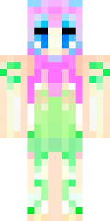 a spring fairy in a petal dress with translucent wings