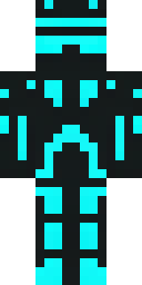 a neon cyber-ninja in dark bodysuit with teal light trim