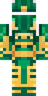 a jade samurai in green and gold ceremonial armor