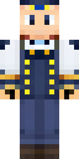 an airship captain in a navy coat with copper gadgets