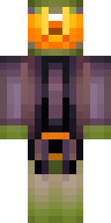 a Halloween pumpkin-headed figure in a dark cloak