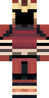 a samurai in red lacquered armor with a horned helmet