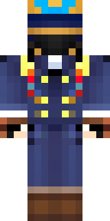 an airship captain in a navy coat with copper gadgets