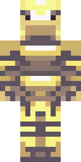 a piglin brute in gold armor with a snout and tusks