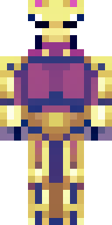 a piglin brute in gold armor with a snout and tusks
