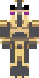 a piglin brute in gold armor with a snout and tusks