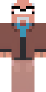a friendly villager librarian in brown robes with glasses
