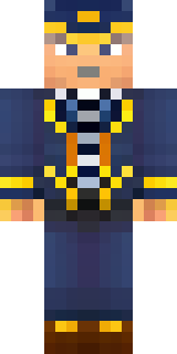 an airship captain in a navy coat with copper gadgets