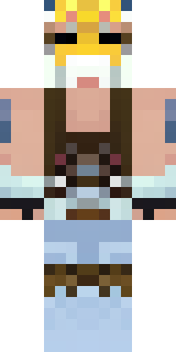 a frost viking in white furs and a horned helm