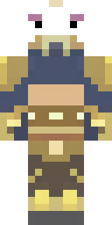 a piglin brute in gold armor with a snout and tusks