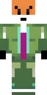 an anthropomorphic fox in a green explorer jacket