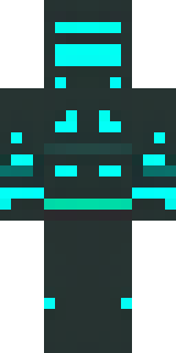 a neon cyber-ninja in dark bodysuit with teal light trim