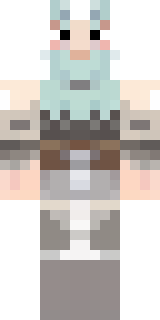 a frost viking in white furs and a horned helm