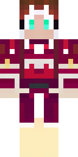 a fire mage in crimson robes with burning orange sleeves