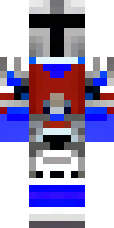 a knight in polished silver plate armor with a blue tabard